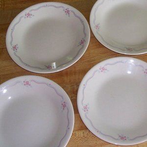 4  Corelle English Breakfast Bread and Butter Plates